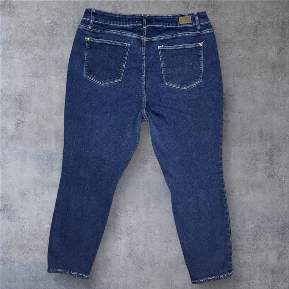 Judy Blue Jeans 20W JB88273 High Rise Straight Leg Rinse Wash Mom Denim